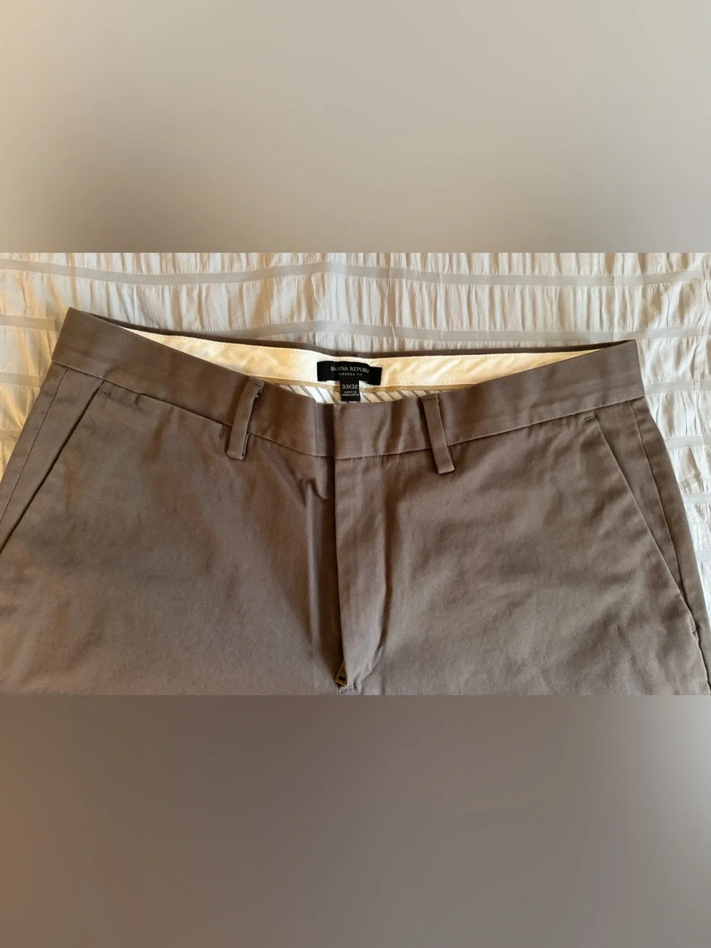 Banana Republic Men's Taupe/Brown Chino Pants